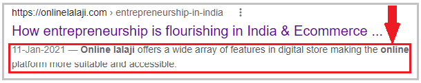 Meta Description Example - Online Lalaji